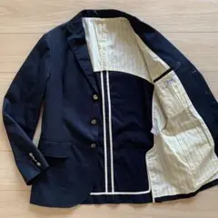 【日本製】TRIPLE ブレザー コットン ネイビー Mサイズ ゴールドボタン