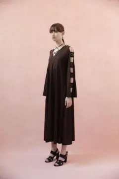 ロキト LOKITHO 梯子レース ワンピース ブラック 編み上げ 新品