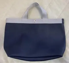 エルベシャプリエ♡704GP♡ネイビーシルバー♡スクエアトート♡ケアカードあり