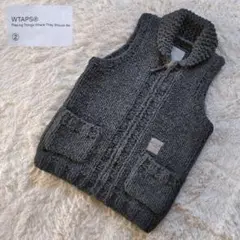 【WTAPS】美品 13aw ワンポイントロゴ 肉厚カウチンニットベスト