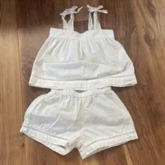 zara kids ザラキッズホワイトドット柄　セットアップ