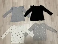 【100cm】長袖Tシャツ 4点セット　まとめ売り