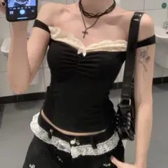 【Lサイズ】オフショルダー タイトフィット ノースリーブ