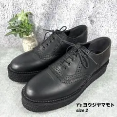 ［未使用品］y's ヨウジヤマモト　フラットシューズ　レディースS ヨウジヤマモト ファムYohji Yamamoto FEMME プラットフォーム