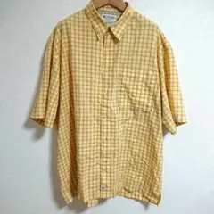 コロンビア チェック シャツ 半袖 イエロー