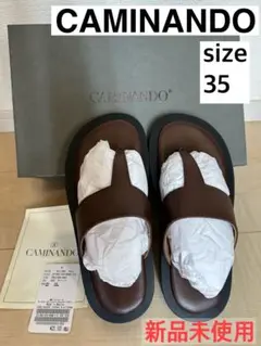 CAMINAND THONG PLAT FORM サンダル ブラウン