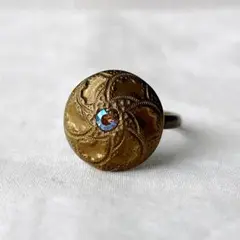 ヴィンテージボタンの指輪　リング　古着
