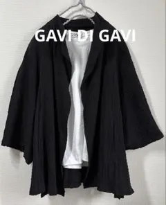 GAVI DI GAVI☆ノーカラーBLACK夏ジャケット☆カーデ☆モノトーン