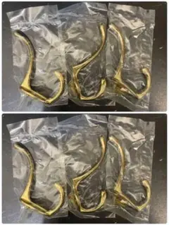現品限り ゴールドフック6個セット