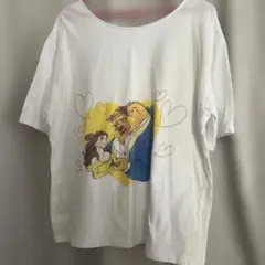 美品　美女と野獣 Tシャツ L size