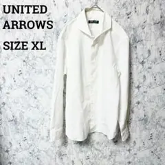 ユナイテッドアローズ♦︎極美品　シアサッカーシャツ　ホワイト　長袖　XL