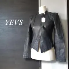 【新品未使用タグ付き】YEVS 光沢感 ピッグスキン レザージャケット