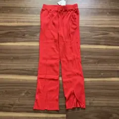 タグ付き新品 Niko and… ニコアンド セルフカットリブスリットパンツ L