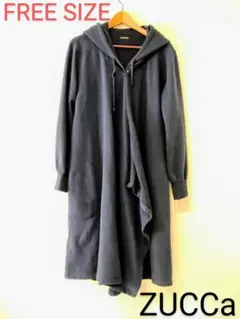 ★ ZUCCa　ズッカ 　スエット　ロング丈パーカー　ポンチョ　M　匿名配送