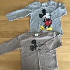 Disney baby80サイズ　￼ミッキーマウス 長袖Tシャツ 2枚セット
