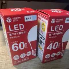 【新品未使用／即日発送】ビックカメラ LED電球 40W 60W セット E26