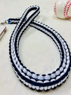 北海道日本ハムファイターズイメージカラースマホストラップ応援！【白×濃紺×淡青】