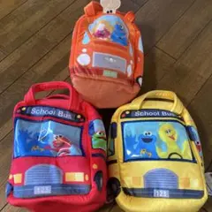 セサミストリート スクールバス型 バッグ 小さめ プライズ品 未使用