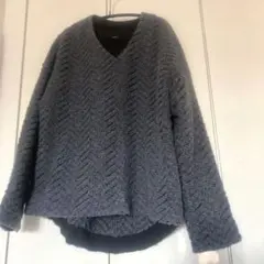 florent ニット ダークグレー M セーター アンゴラ ウール あたたか