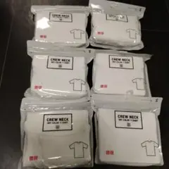 UNIQLO クルーネックTシャツ S ホワイト 6枚セット