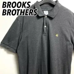BROOKS BROTHERS 刺繍ゴールドロゴ スーピマコットンポロシャツ L