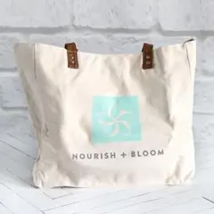 Nourish&Bloom キャンバス生地トートバッグ◆スポーツバッグヨガバッグ