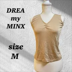 ディアマイミンクス（M）ノースリーブ カットソー Vネック　ゴールド　キラキラ