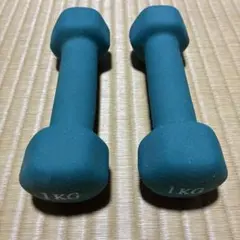 1kg ラバーコーティング ダンベル 2個セット