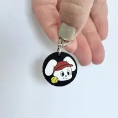 テニス 振動止め型 ラバーキーホルダー