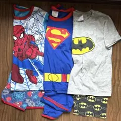 半袖パジャマ3点セット 110アメコミ 古着