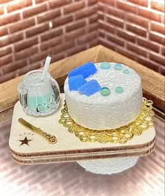 ミニチュアスイーツ　Lotusドロップアイスケーキ~ブルー~*・♡