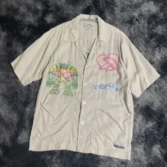 elhaus エルハウス　オープンカラー　シャツ　半袖　刺繍　S メンズ