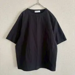 ロットラム 半袖 Tシャツ プルオーバー S コットン 厚手 日本製 ジップ 黒