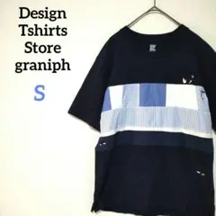 デザインティーシャツストアグラニフ　ペンギン刺繍Tシャツ　半袖　パッチワーク