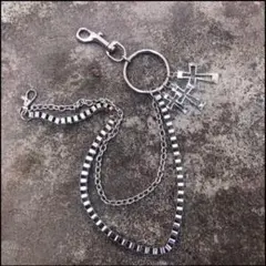シルバー ストリート クロス メンズ ウォレットチェーン アメカジ