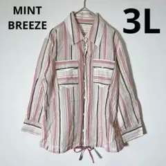 【極美品】MINT BREEZE サイズ15(3L)シャツ　ピンク
