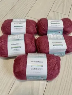 セリア　ニュアンスモヘア　col.5 レッド　5個