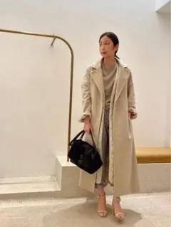【完売品】GEMINI SETオーバーコート カシミヤ混 キルティングライナー付