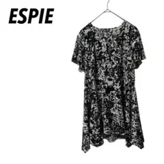 【エスピエ】Tシャツ　カットソー　チュニック　半袖　花柄