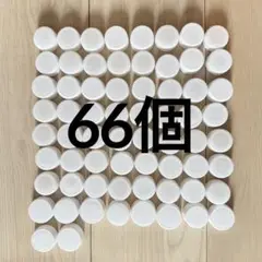 無地白色ペットボトルキャップ66個