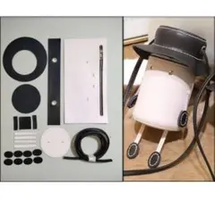 DIY ハンドメイド ジェントルマン小物入れ 手作りフルセット 針糸付 白