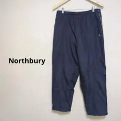 Northbury ジャージ ナイロンパンツ 裏起毛 ネイビー 【LL】
