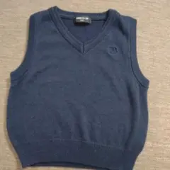 COMME CA ISM ネイビー Vネック ベスト 110A