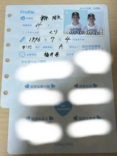 栗原陵矢 プロフィールシート