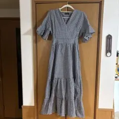 TRUBE ギンガムチェック ロングワンピース
