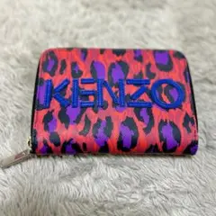 KENZO レオパード柄 二つ折り財布