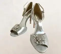 badgley mischka オープントゥ パンプス 結婚式 パーティ
