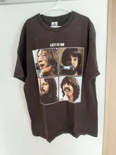 ビートルズ　BEATLES Tシャツ レットイットビー　ブラウン