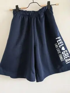 ネイビー 半ズボン FELT GREATプリント　140