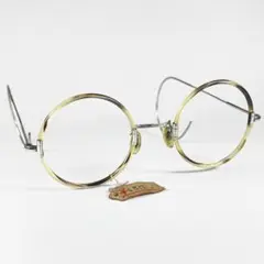 1920's 丸眼鏡 昭和 アンティーク メガネ 鼈甲柄 セルロイド ー